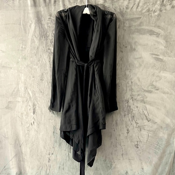 All Saints Tops - All Saints black sheer versatile jacket/blouse. Playful styling options. S 12.